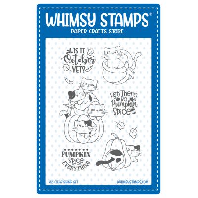 Whimsy Stamps Stempel - Pumpkin Kitties